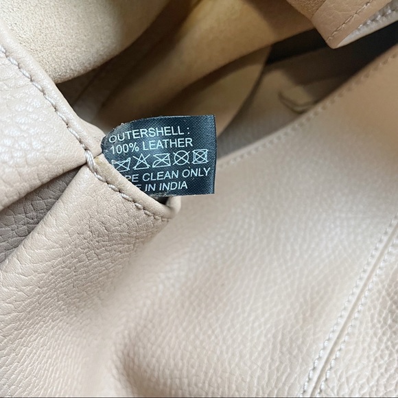 Dune London Dashiing Camel Leather Seam Detail Slouch Bag - Picture 11 of 12